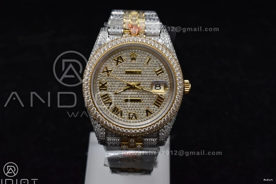 Gold Version Best 2 Tone Dial Diamond 41mm DateJust Yellow TWD Roman 0503